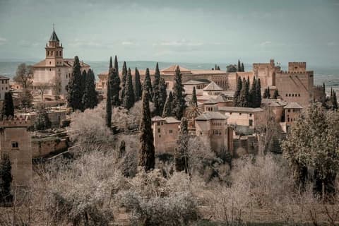 Sacromonte hillside and cave houses in Granada