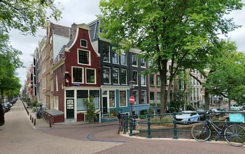 Amsterdam neighbourhood and ferry view